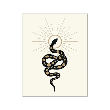 Tableau Serpent Noir et Blanc